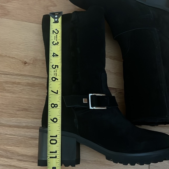 Live + ECH Black Suede fur Shearling Wool Boots size 36 like new - Picture 5 of 16